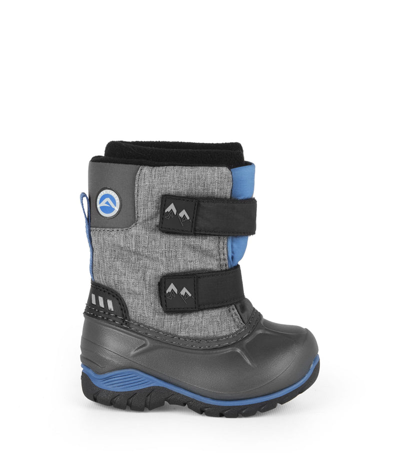 Funky, Grey & Blue | Baby Winter Boots with Removable Felt