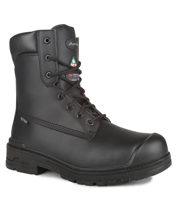 Prospect, Black | 8'' Vegan Work Boots | Microfiber & Chemtech