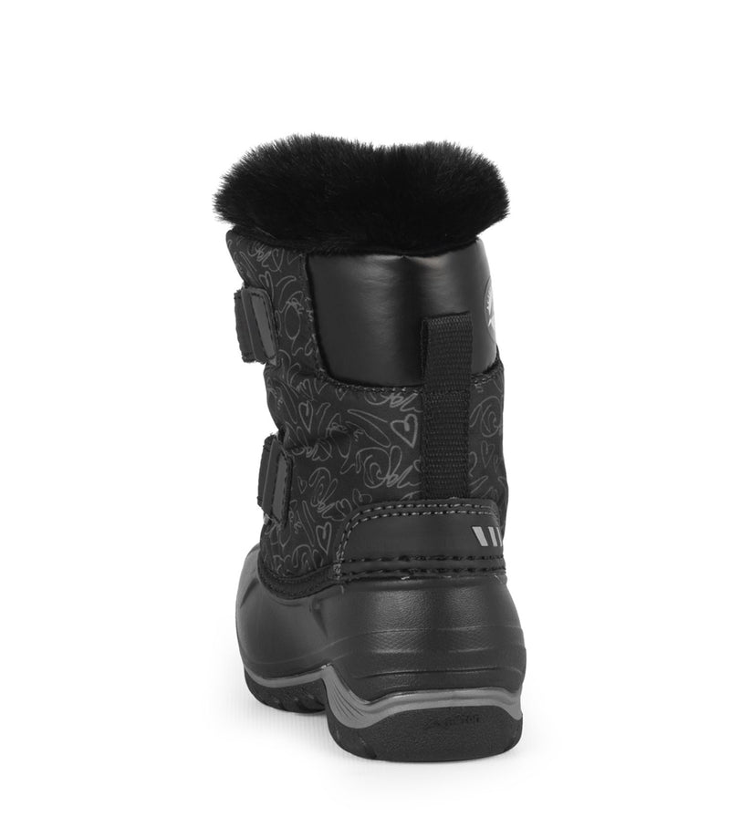 Funky, Noir | Bottes d'hiver pour enfants avec feutre amovible