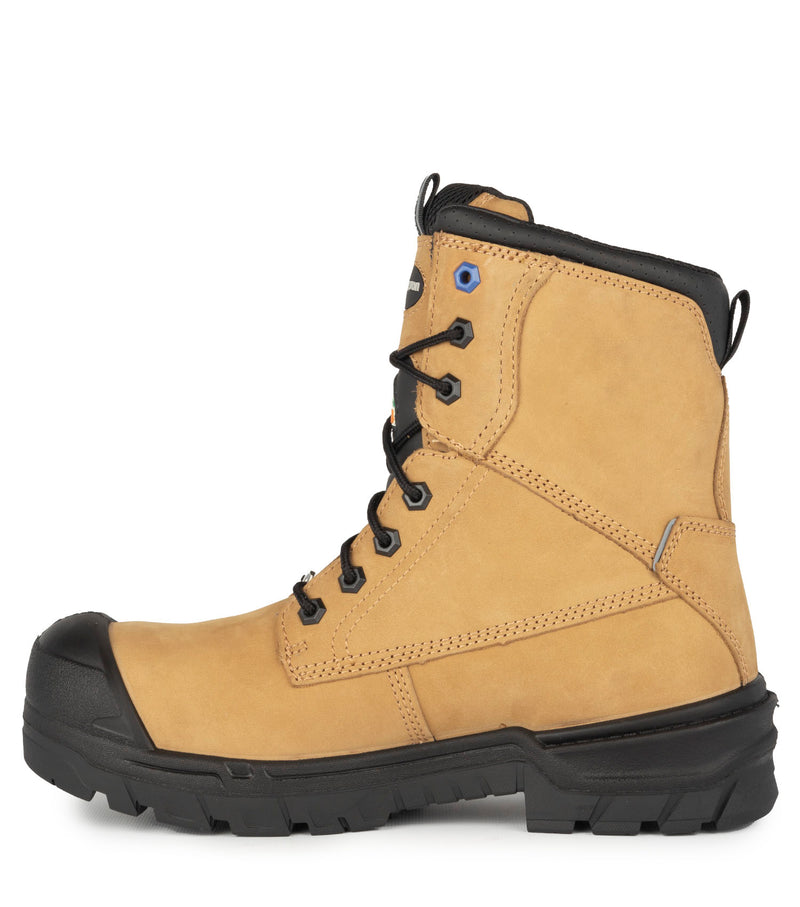 G3M, Tan | Bottes de travail 8" en nubuck | Semelle antidérapante 4Gri