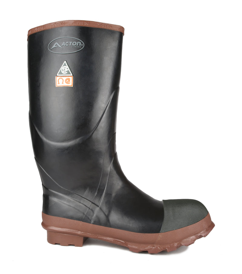 Protecto, Noir | Bottes de travail 15'' en caoutchouc naturel