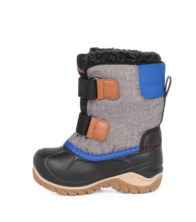 Funky, Gris et bleu | Bottes d'hiver pour enfants avec feutre amovible