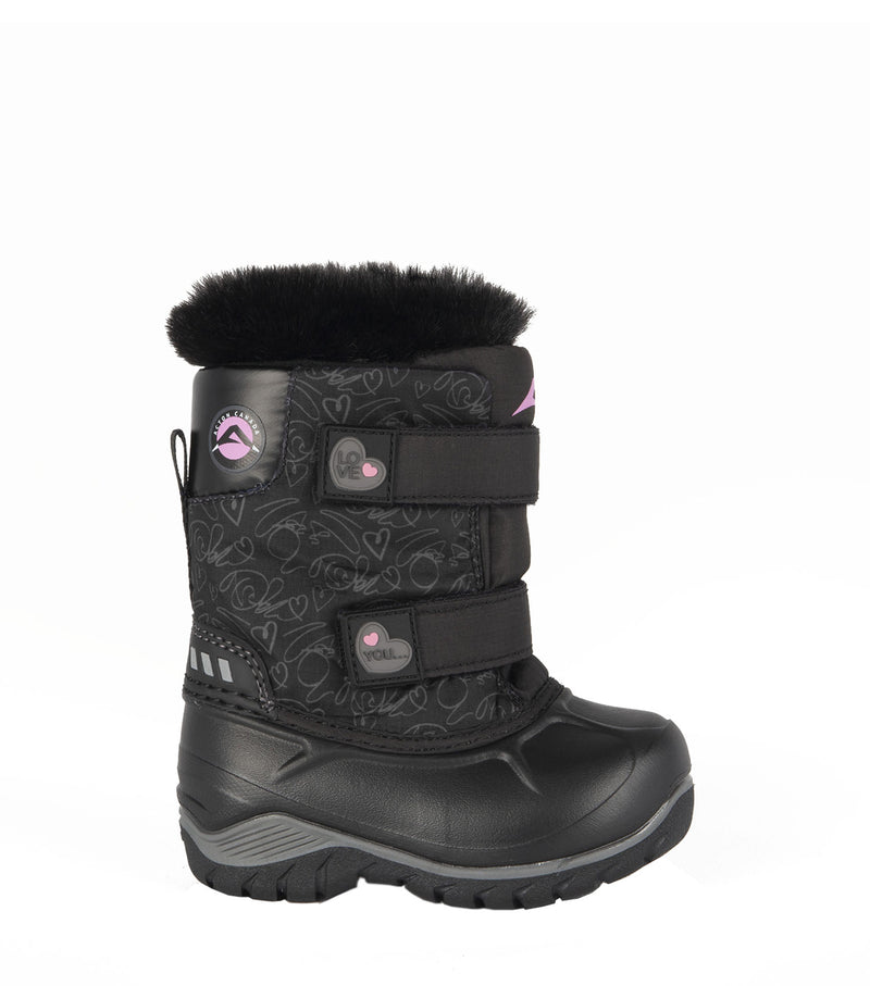 Funky, Noir | Bottes d'hiver pour bébés avec feutre amovible