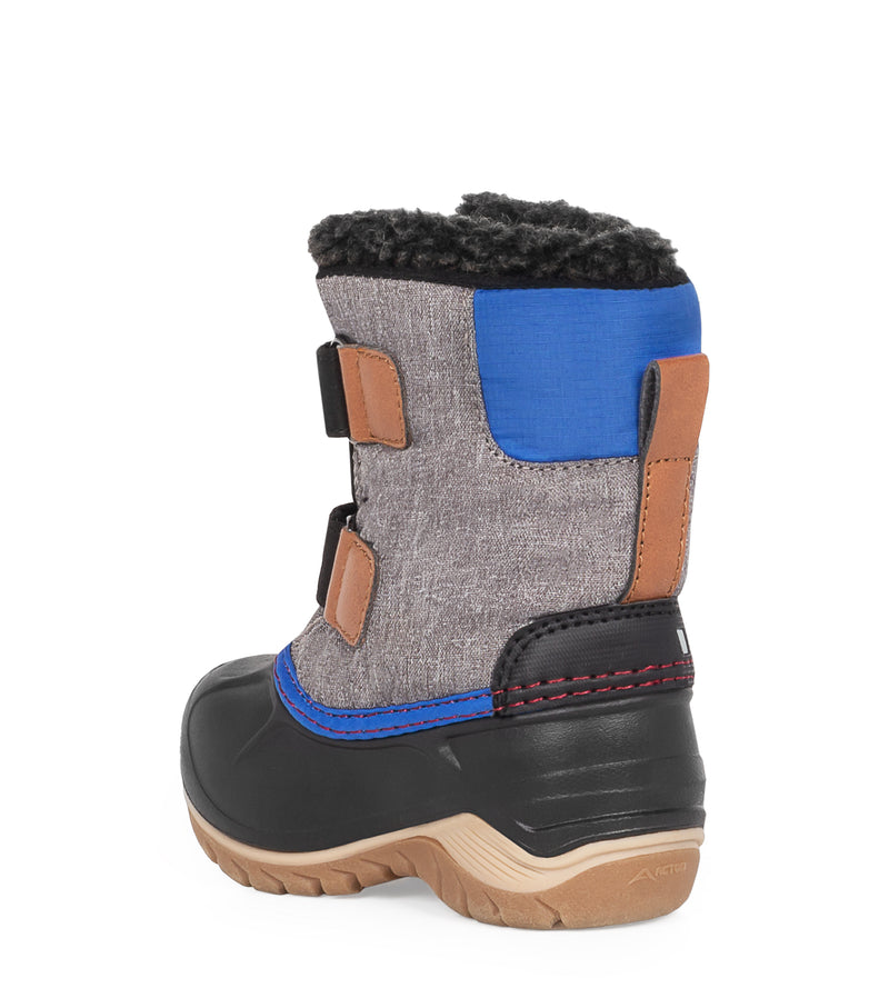 Funky, Gris et bleu | Bottes d'hiver pour enfants avec feutre amovible