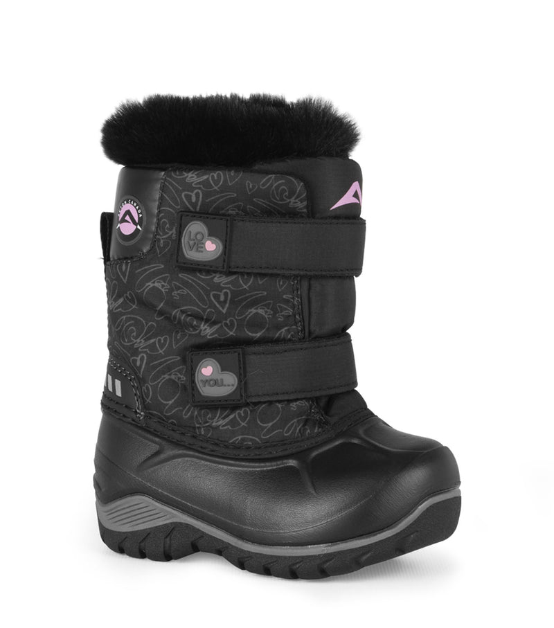 Funky, Noir | Bottes d'hiver pour enfants avec feutre amovible