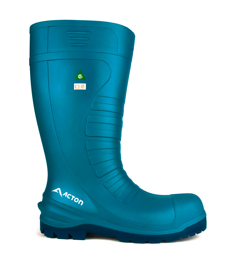 All terrain, Bleu | Bottes de travail imperméable 15'' en PU