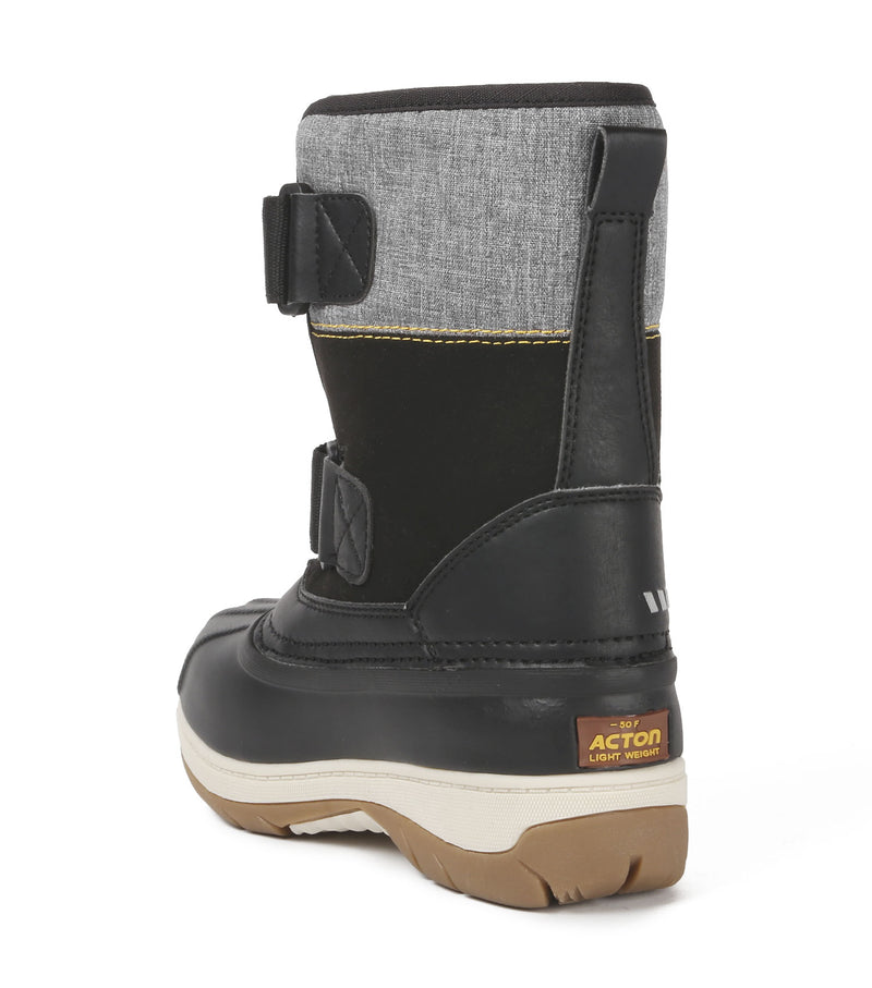 Bear, Noir et Gris  | Bottes d'hiver pour enfants avec feutre amovible