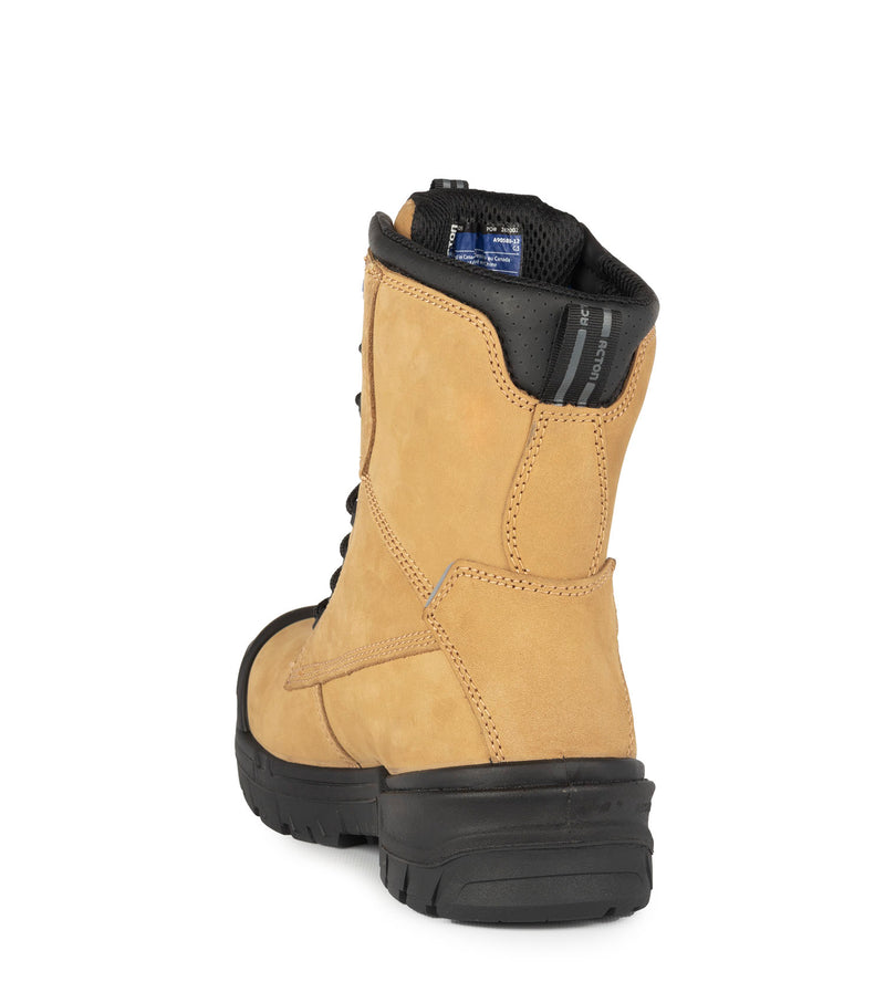 G3M, Tan | Bottes de travail 8" en nubuck | Semelle antidérapante 4Gri