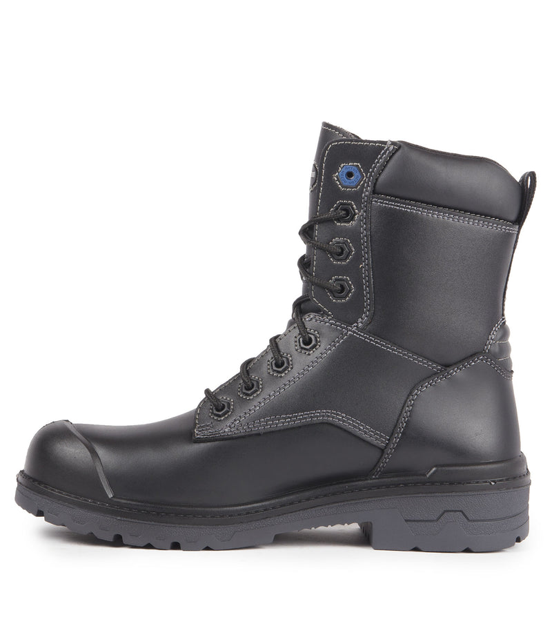 Progum, Black | 8" Leather Work Boots | Slip Resisting Outsole