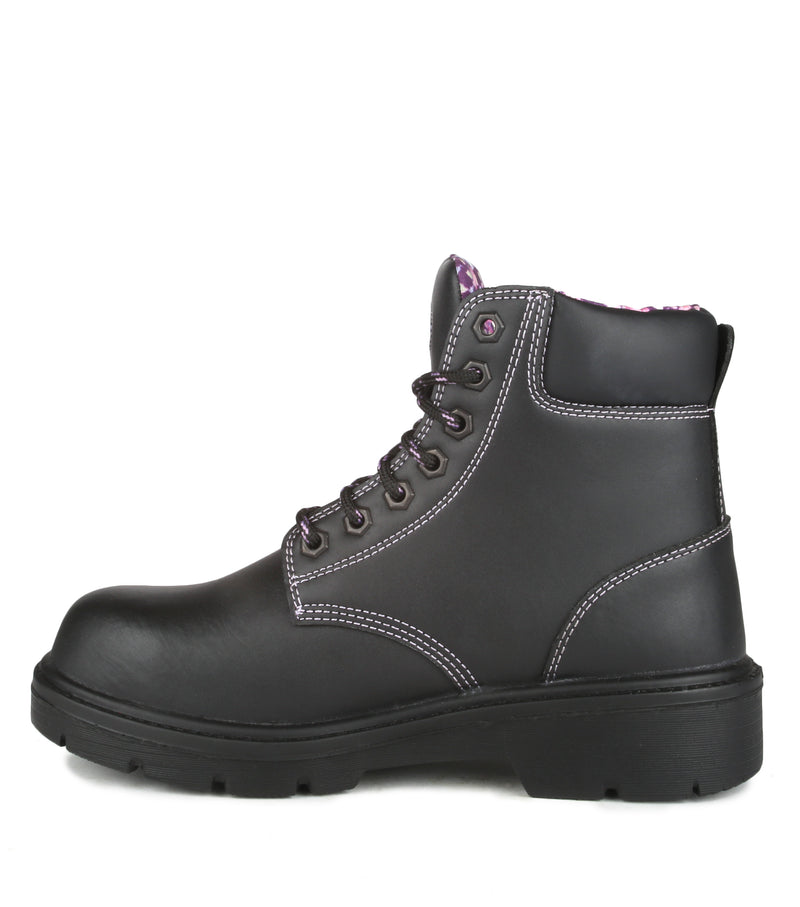 Prolady, Noir | Bottes de travail 5'' en cuir pour femmes