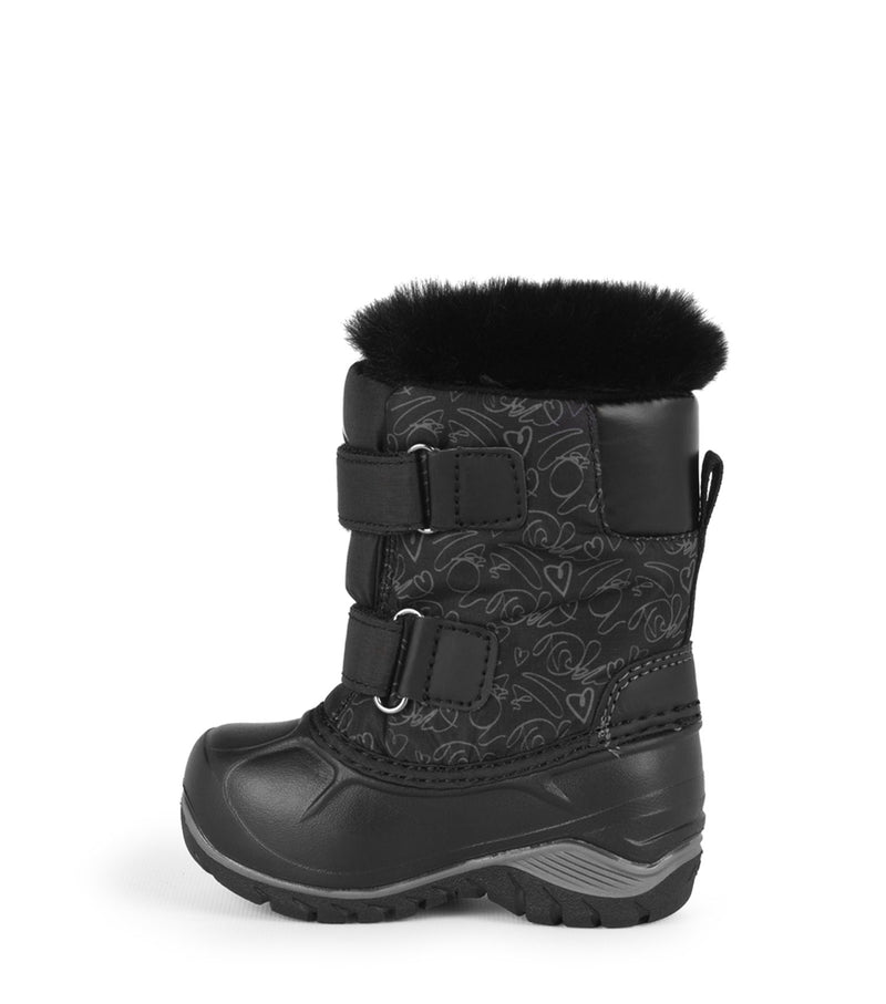 Funky, Noir | Bottes d'hiver pour bébés avec feutre amovible