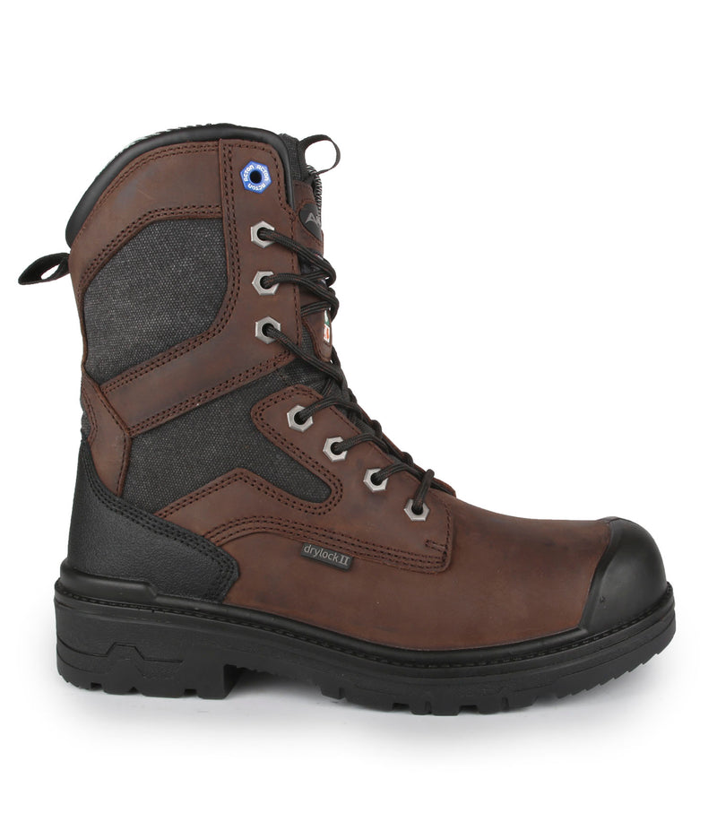 Pro-Ice, Brun | Bottes de travail 8'' isolées|Semelle 4Grip4Ice