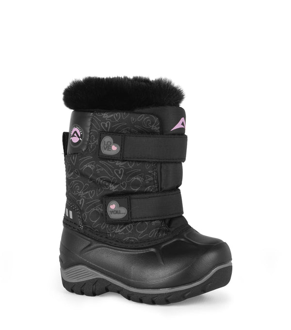 Funky, Noir | Bottes d'hiver pour bébés avec feutre amovible