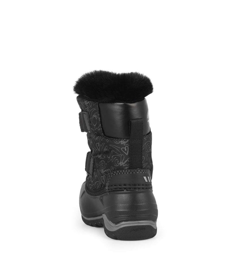 Funky, Noir | Bottes d'hiver pour bébés avec feutre amovible