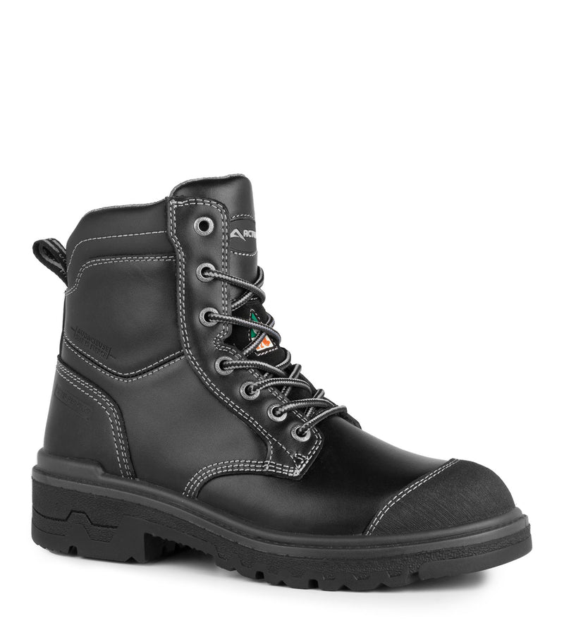 Fierce, Noir | Bottes de travail 8'' en cuir pour femme