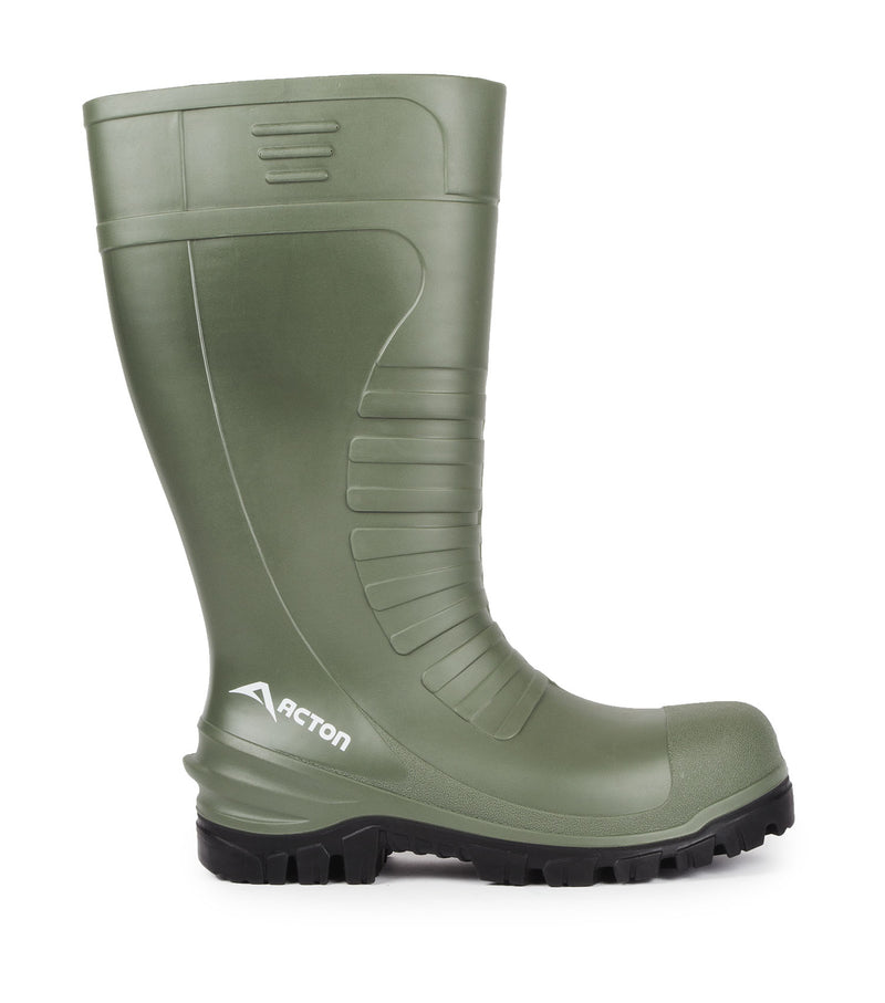 Track 4x4, Vert | Bottes de PU 15'' imperméable avec traction extrême