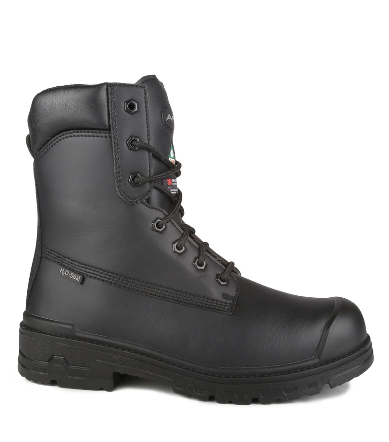 Prospect, Black | 8'' Vegan Work Boots | Microfiber & Chemtech