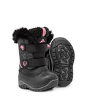 Frosty, Black and Pink | Baby Winter Boots with Removable Felt