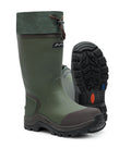 Quest, Vert | Bottes de pluie 14’’ isolée, en caoutchouc naturel