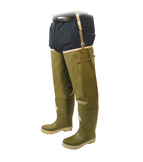 Prairie Hip, Vert | Bottes de pluie cuissardes caoutchouc 33" isolées