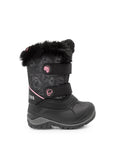 Frosty, Black and Pink | Baby Winter Boots with Removable Felt