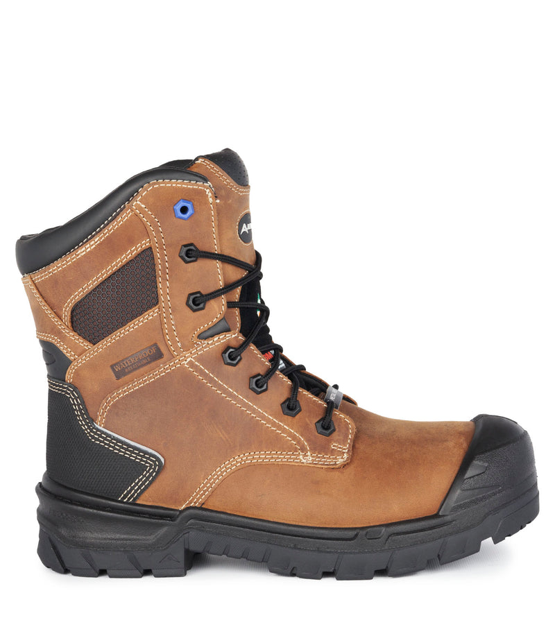 G3U, Brun | Bottes de travail 8'' en cuir avec membrane imperméable
