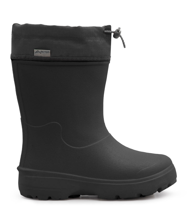 Squishy, Noir | Botte de pluie EVA enfant, doublure amovible isolée