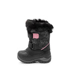 Frosty, Black and Pink | Baby Winter Boots with Removable Felt