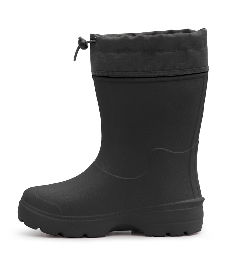 Squishy, Noir | Botte de pluie EVA enfant, doublure amovible isolée