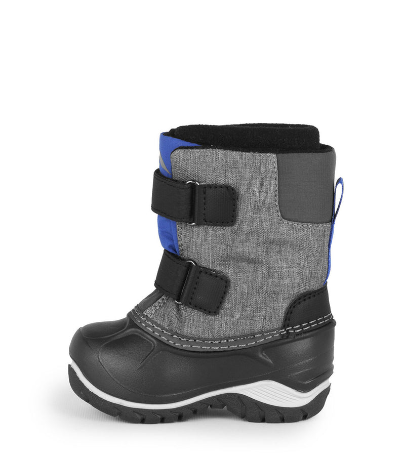 Funky, Grey & Blue | Kids Winter Boots with Removable Felt