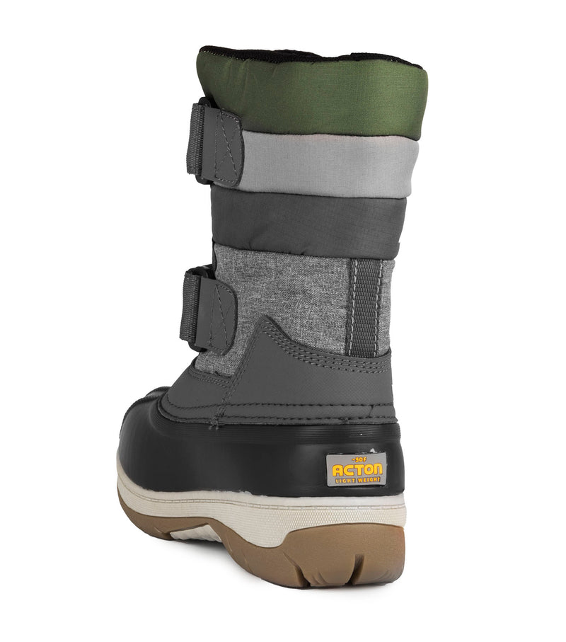 Bubblegum, Gray & Green | Kids Winter Boots with Removable Felt