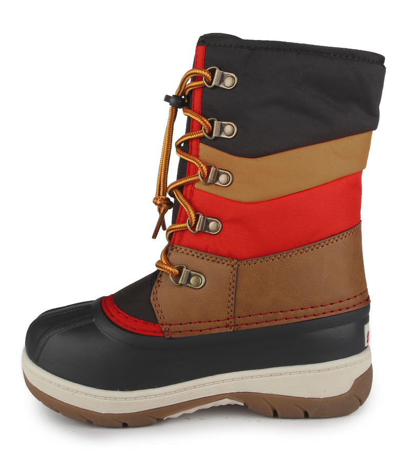 Gummy, Black & Tan | Kids Winter Boots with Removable Felt