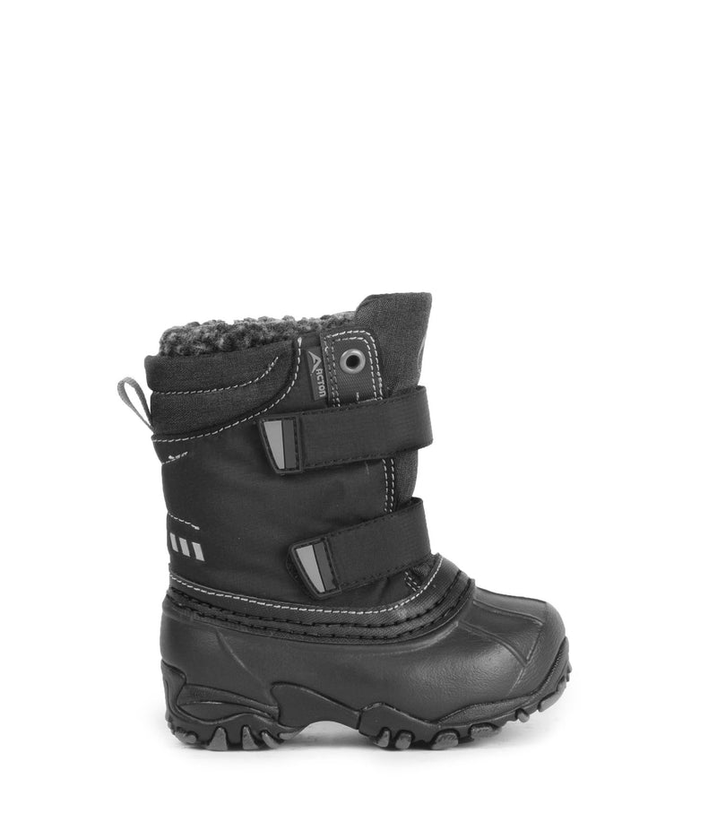 Gotzi, Noir | Bottes d'hiver pour bébés avec feutre amovible.