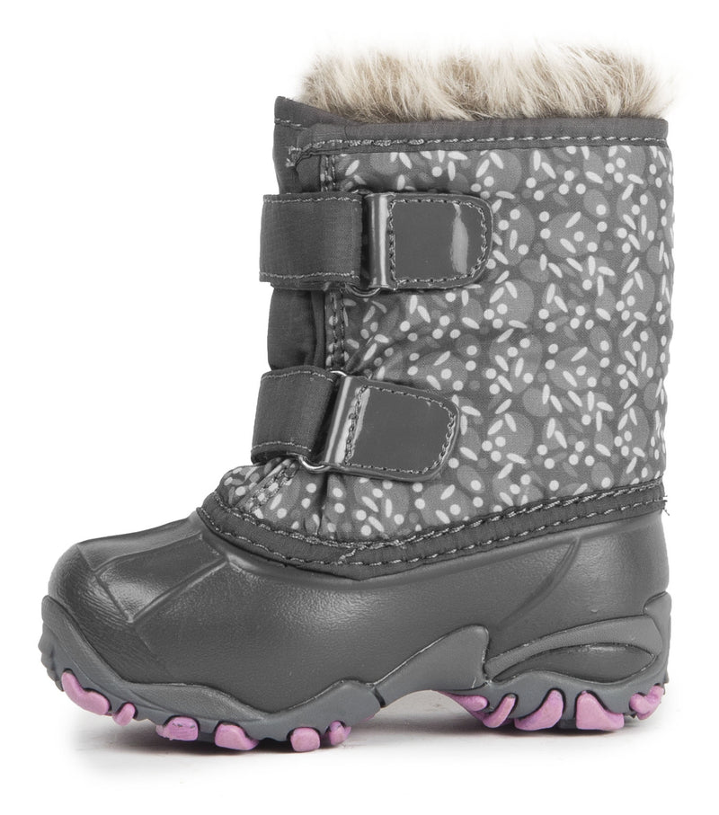 Giggle, Grey | Winter boots for toddlers with removable felt