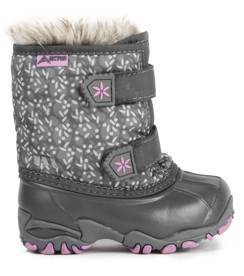 Giggle, Grey | Winter boots for toddlers with removable felt