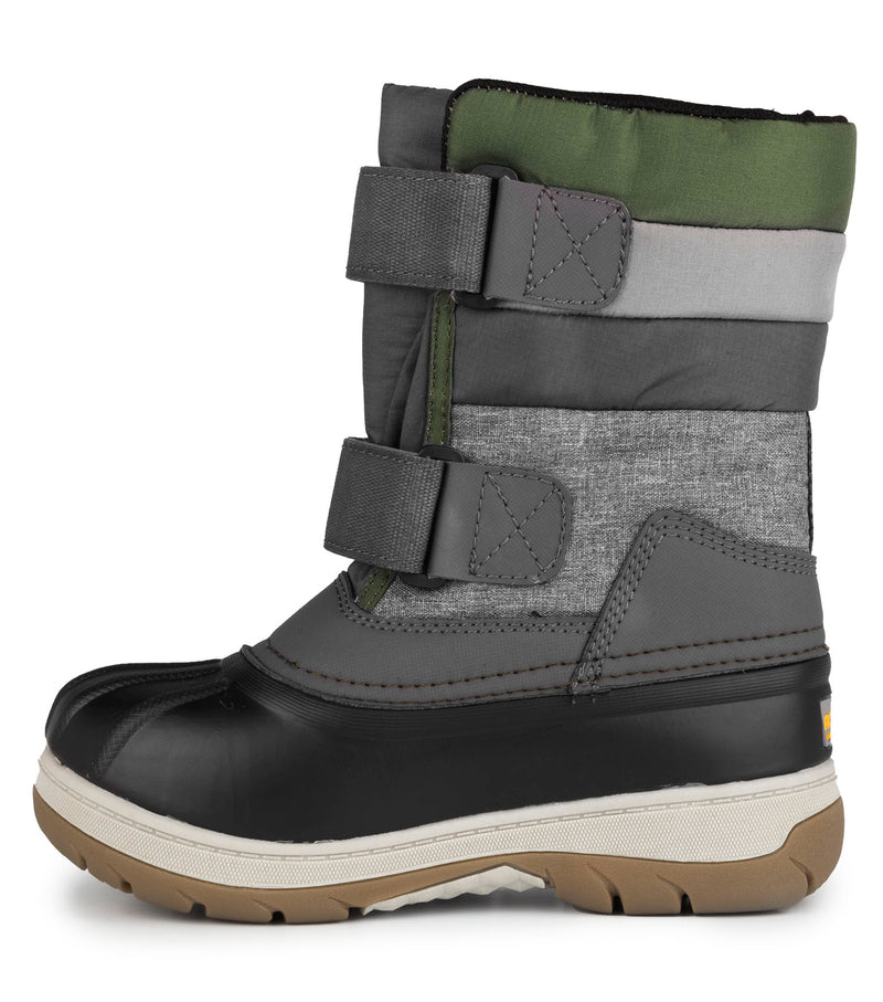 Bubblegum, Gris et vert  | Bottes d'hiver pour enfants avec feutre amo